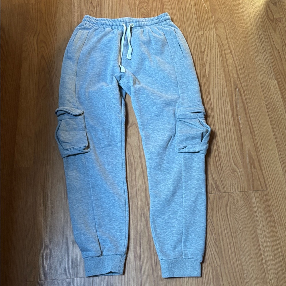 Gray Cargo Jogger Pants